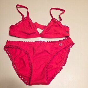 Calvin Klein Bra and Panty Red Set